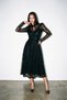 Black Long Sleeve Midi Dress - 2