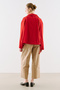 Technical Fabric Buttoned Bomber Jacket Red - 5