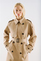 North Design Double-Breasted Trench Coat Camel - 3