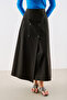 Anvelop Buttoned Design Skirt Black - 5