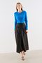 Anvelop Buttoned Design Skirt Black