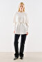 Cape-Style Belted Tunic Ecru - 4