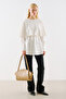 Cape-Style Belted Tunic Ecru - 2
