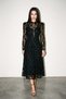 Black Button Detailed Midi Dress - 3