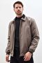 Water Repellent Windproof Coat with Fur Inside the Polo Collar - 5