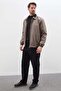 Water Repellent Windproof Coat with Fur Inside the Polo Collar - 4