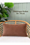 Pearl Piping Detailed Double Color Brown Throw Pillow Cover 1 Pc - 3
