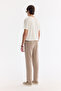 Men's Beige Elastic Waist Breathable Modal Blend Soft Touch Relaxed Fit Jogger Pants A61Y3031 - 4