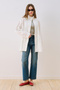 Dina Pile Detail Jacket Ecru - 4