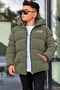 Boys' Hooded Printed Reflective Detailed Nova Fabric Winter Inflatable Coat Km4017 - 6