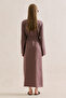 Linen Belted Shirt Dress Lavender - 7