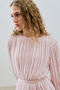 PLEATED CHIFFON DRESS POWDER - 4