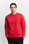 Men's Red Crew Neck 3 Thread Threaded -4 Degree Resistant Regular Fit Sweatshirt A62Y1291 - 5