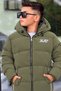 Boys' Hooded Printed Reflective Detailed Nova Fabric Winter Inflatable Coat Km4017 - 7
