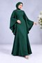 Bat Sleeve Zara Satin Hijab Evening Dress