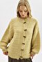 Wide Buttoned Knitwear Cardigan Safran - 3