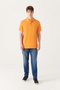Men's Orange 100% Cotton Cooling Polo Collar t-shirt E001004