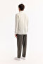 Men's Gray Bottomed Collar Soft Touch Striped Comfort Fit Shirt A52Y2112 - 4