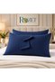 2 Pcs Navy Blue Cotton Covered Pillow Case - 50X70 cm - 8