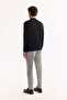 Men's Black Crew Neck Soft Touch Textured Knitwear Regular Fit Sweater A52Y5028 - 4