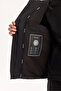 Men's Black Hooded Windproof -4 Degree Resistant Comfort Fit Inflatable Plush Coat A52Y6158 - 7