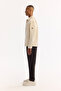 Men's Beige Classic Collar Soft Touch Suede Textured Comfort Fit Shirt Jacket A52Y6004 - 3