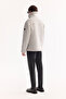 Men's Gray Fur Collar Napa Comfort Fit Coat A52Y6055 - 4