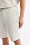 Men's Stone Waist Elastic Lace-Up Bi-Stretch 2 Thread Knitted Regular Fit Shorts A51Y3611 - 5
