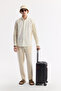Men's Beige Buttoned Collar Striped Linen Blend Comfort Fit Shirt A51Y2035 - 8