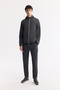 Men's Anthracite Hooded Water Repellent Bi-Stretch Technical Fabric Comfort Fit Coat A51Y6052 - 6