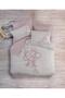 Puff Embroidered Ranforce Double Mother's Day Duvet Cover Set Bellini Pink