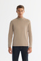 Men's Mink Half Turtleneck Rayon Non-Pilling Regular Fit Knitwear Sweater A42Y5100