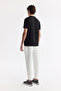 Men's Black Crew Neck Printed Bi-Stretch Interlock Regular Fit T-Shirt A51Y1001 - 4