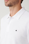 Men's White Non-Curling Polo Collar Easy-Iron Basic Sweatshirt B001080 - 2