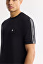 Men's Black Crew Neck Printed Bi-Stretch Interlock Regular Fit T-Shirt A51Y1150 - 2