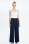Buttoned Wide Leg Trousers - 2