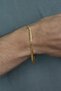 Ezme Hasır Model Flat Snake Gold Yellow Women's Men's Steel Bracelet Imprint Scb19Y - 3
