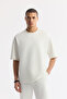 Men's White Elastic Waist Lace-Up Bi-Stretch 2 Thread Knitted Regular Fit Shorts A51Y3611 - 7