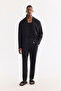 Men's Black Elastic Waist 100% Linen Relaxed Fit Trousers B003032 - 7