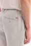 Men's Gray Elastic Waist Linen Blend Relaxed Fit Shorts B003731 - 6