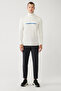 Men's Ecru Turtleneck Cotton Knitwear Sweater A32Y5144 - 5