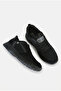 Black Breathable Fabric Faylon Sole Lace-Up Sneaker - 3