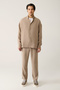 Men's Beige Soft Touch Bottomed Britli Collar Soft Touch Oversize Fit Shirt A41Y2168 - 7