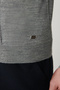 Men's Gray Zippered Wool Striped Knitwear Sweater A32Y5094 - 3