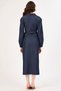 Denim Shirt Dress with Gathered Sides - 2