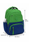 Primary School Bag 3-Piece Set Waterproof Children's Primary School Bag Multi-Compartment 8010 Green - 2