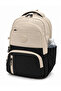 Powder-Black First School Bag, Lunch and Pen Holder 3-Piece Set Unisex Children's Primary School Backpack 8010 Beige - 3