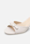 Flora Women's Short Heeled Slippers with Bow on the Front A006-K2606 - 6