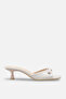Flora Women's Short Heeled Slippers with Bow on the Front A006-K2606 - 4