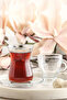 Sohbet Glass Cup Set 18 Pieces (6 Tea Cups, 6 Tea Saucers, 6 Glasses)